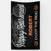 Afbeelding voor een wielermotor met fijne ouderdom spandoek (Verticaal)