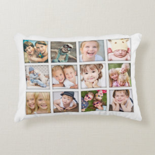 Afbeelding voor familieforecollage Twelve Decoratief Kussen