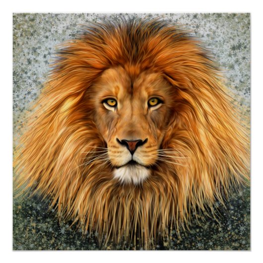 Afbeelding voor lionfotografie verf kunst perfect poster (Voorkant)