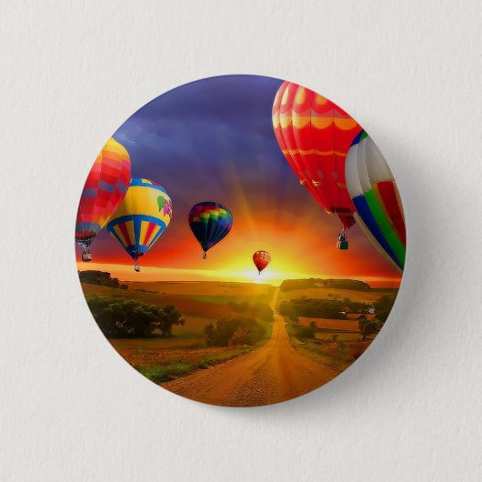 afbeelding voor luchtballon ronde button 5,7 cm (Voorkant)