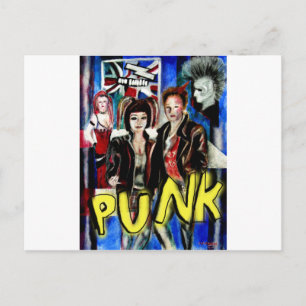 afbeelding voor punk rockmuziek mode briefkaart
