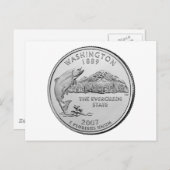 Afbeelding Washington State Quarter Briefkaart (Voorkant / Achterkant)