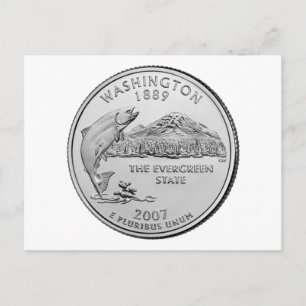 Afbeelding Washington State Quarter Briefkaart