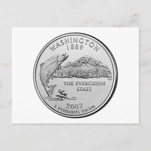 Afbeelding Washington State Quarter Briefkaart (Voorkant)