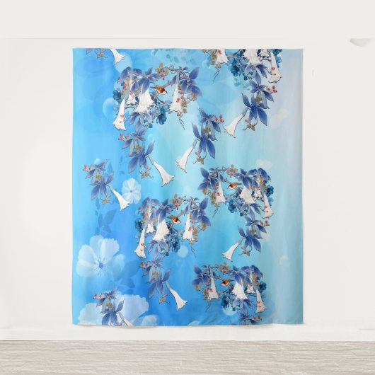 Afbeelding Waterverf Moon-flower Wandkleed (Voorkant)