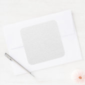 Afbeelding wit leder. vierkante sticker (Envelop)