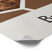 Afbeelding Zeshoek Mozaïek - Bruin Is Alles Wat Ik Poster (Hoek)