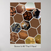 Afbeelding Zeshoek Mozaïek - Bruin Is Alles Wat Ik Poster (Voorkant)