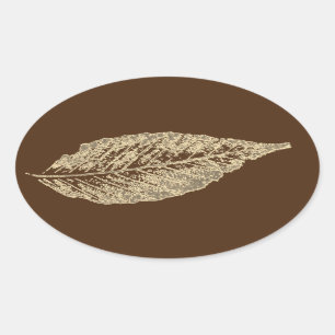 Afbeeldingen afkomstig van direct natuur blad prin ovale sticker