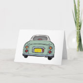 Afbeeldingen Emerald Green Figaro Car Birthday Kaart (Voorkant)