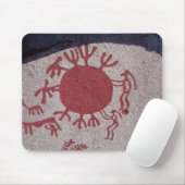Afbeeldingen en dieren rond een zon muismat (Met muis)