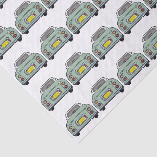 Afbeeldingen Groen figaro Car Pattern-document Tissuepapier (Detail)