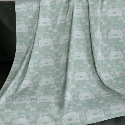 Afbeeldingen Groen figaro Car Pattern Fleece Deken