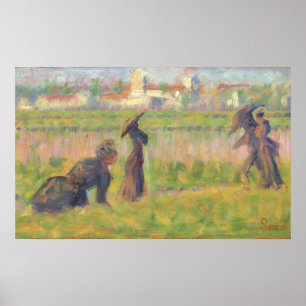 Afbeeldingen in een landschap - Georges Seurat Fin Poster