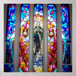 Afbeeldingen in het Poster Venster Glas in lood