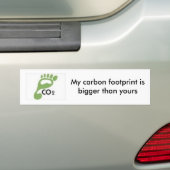 afbeeldingen, mijn koolstofvoetafdruk is groter da bumpersticker (Op auto)