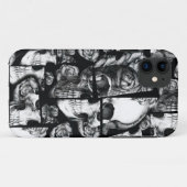 Afbeeldingen roos schedel in het zwart gebroken Case-Mate iPhone case (Achterkant (horizontaal))