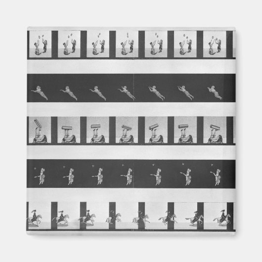 Afbeeldingen strips voor een praxinoscoop magneet (Voorkant)