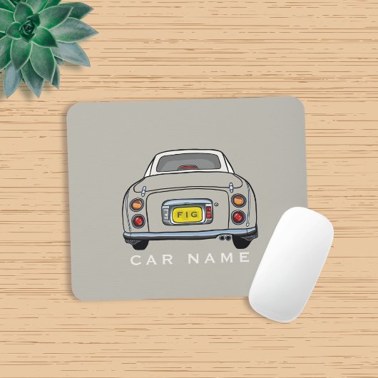 Afbeeldingen Topaz Mist Figaro Car Name Monogram Muismat