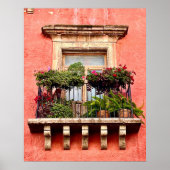 Afbeeldingen van het oude dorp Balcony Mexico Poster (Voorkant)