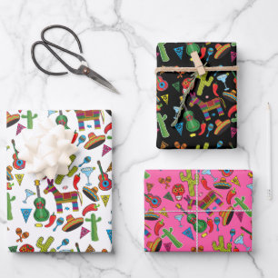 Afbeeldingen van Mexicaanse Fiesta Party Inpakpapier Vel