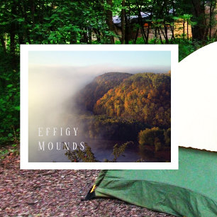 Afbeeldingen van Mounds, Mississippi Overlook, Fog Briefkaart