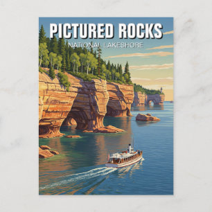Afbeeldingen van Rocks Michigan Travel Briefkaart
