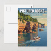 Afbeeldingen van Rocks Michigan Travel Briefkaart (Voorkant / Achterkant)