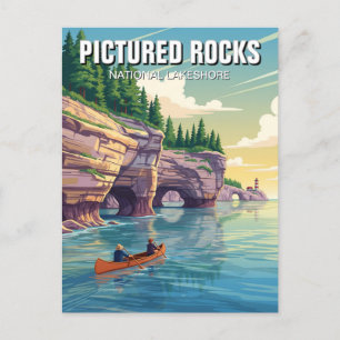 Afbeeldingen van Rocks Michigan Travel Briefkaart