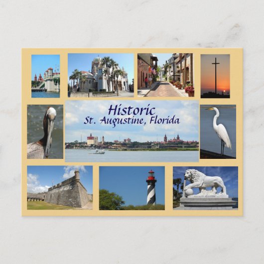 Afbeeldingen van St. Augustine, Florida Briefkaart (Voorkant)