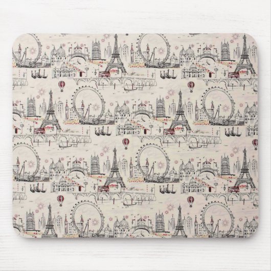 Afbeeldingen voor zwart-wit Europa Muismat (Voorkant)