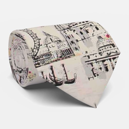 Afbeeldingen voor zwart-wit Europa Stropdas (Opgerold)