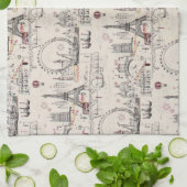 Afbeeldingen voor zwart-wit Europa Theedoek (Gevouwen)