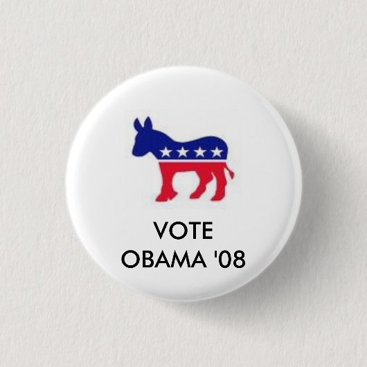 afbeeldingen, VOTEOBAMA '08 Ronde Button 3,2 Cm (Voorkant)