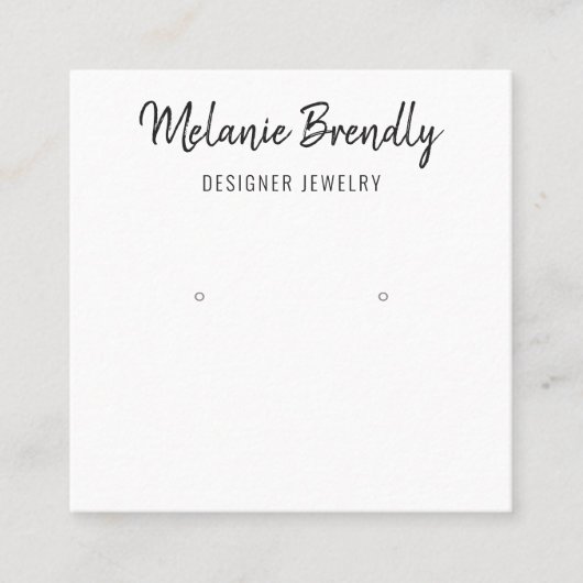 Afbeeldingsnaam zwart-wit — oorscherm vierkante visitekaartje (Voorkant)