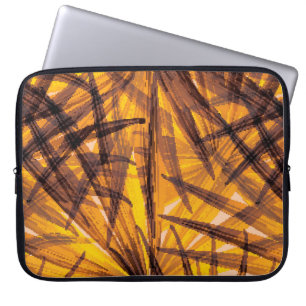 Afbeeldingspatroon van tropische palmbladeren laptop sleeve