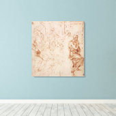 Afbeeldingsstudies voor een vrouw canvas afdruk (Insitu (Houten vloer))