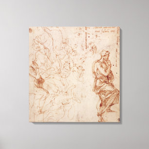 Afbeeldingsstudies voor een vrouw canvas afdruk