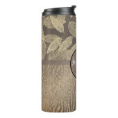 Afbeeldingsveren met Zebra Print Monogram Thermosbeker (Gedraaid links)