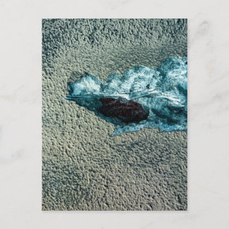 Afbladderende Teal Stucwerk Abstract, Charleston Briefkaart