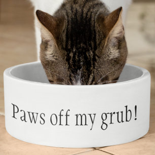 Afblijven van mijn Grub Grappige Humor Hond Dier Voerbakje