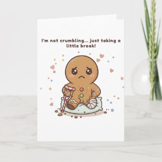 Afbrokkelende, cute Puchi peperkoek kaart voor bet