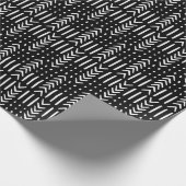 Afd. Pijlstaafvormig ontwerp zwart Cadeaupapier (Hoek)