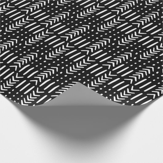 Afd. Pijlstaafvormig ontwerp zwart Cadeaupapier (Hoek)