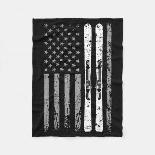Afdal ski team 4 juli usa Amerikaanse vlag Fleece Deken