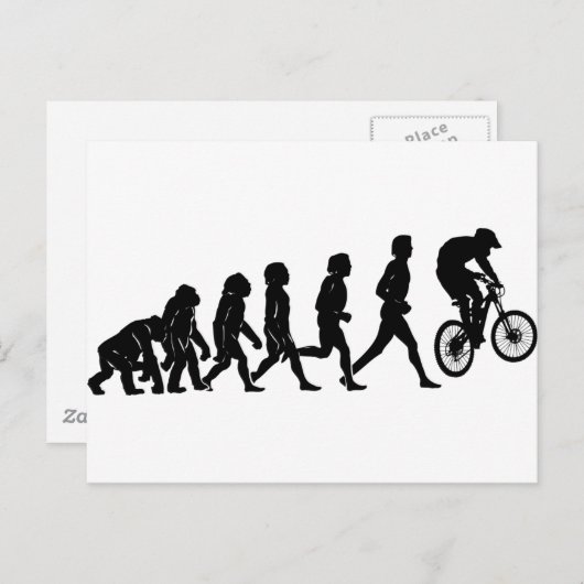Afdalende evolutie briefkaart (Voorkant / Achterkant)