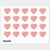 Afdalende lederen envelop hart sticker (Vel)