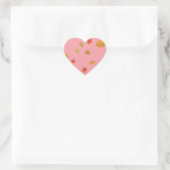 Afdalende lederen envelop hart sticker (Tas)