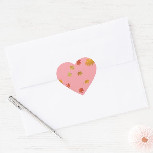 Afdalende lederen envelop hart sticker (Envelop)