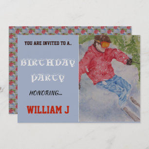 AFDALING SKIËR INVITE KAART